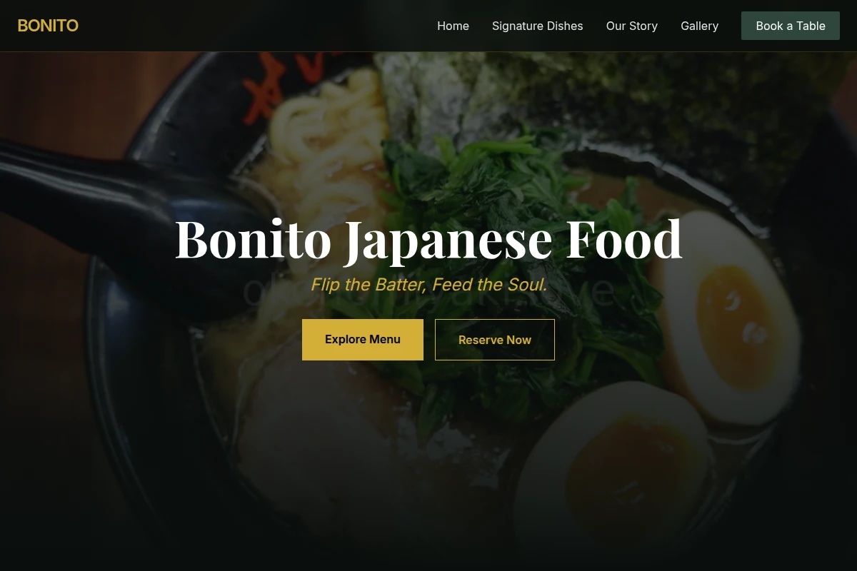 Bonito Japanese Food